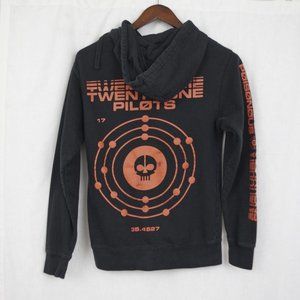 Twenty One Pilots Black & Orange Hooded Sweatshirt Men's XS